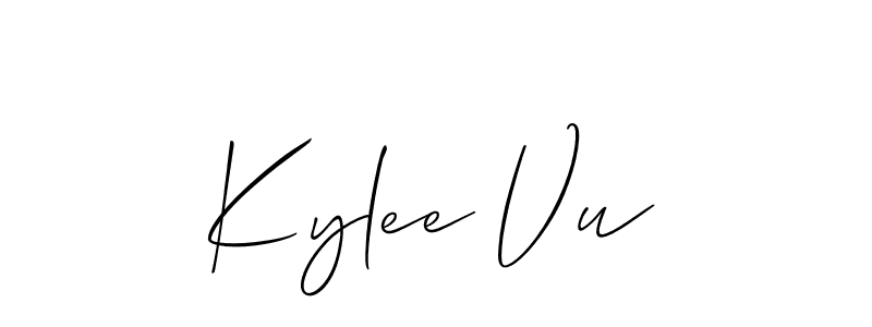 How to make Kylee Vu signature? Allison_Script is a professional autograph style. Create handwritten signature for Kylee Vu name. Kylee Vu signature style 2 images and pictures png