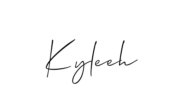 Kyleeh stylish signature style. Best Handwritten Sign (Allison_Script) for my name. Handwritten Signature Collection Ideas for my name Kyleeh. Kyleeh signature style 2 images and pictures png