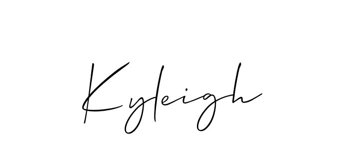 You should practise on your own different ways (Allison_Script) to write your name (Kyleigh) in signature. don't let someone else do it for you. Kyleigh signature style 2 images and pictures png