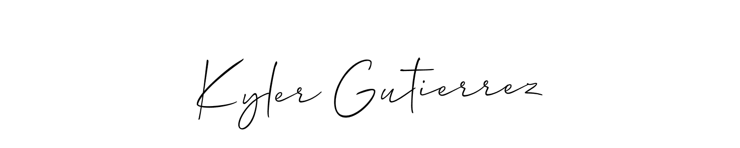 How to make Kyler Gutierrez name signature. Use Allison_Script style for creating short signs online. This is the latest handwritten sign. Kyler Gutierrez signature style 2 images and pictures png