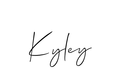Make a beautiful signature design for name Kyley. With this signature (Allison_Script) style, you can create a handwritten signature for free. Kyley signature style 2 images and pictures png