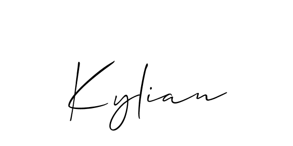 if you are searching for the best signature style for your name Kylian. so please give up your signature search. here we have designed multiple signature styles  using Allison_Script. Kylian signature style 2 images and pictures png