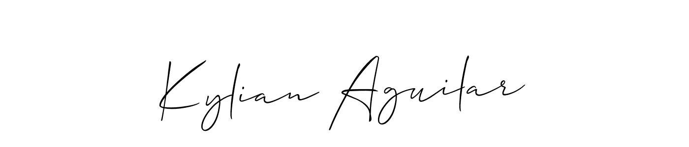 Also You can easily find your signature by using the search form. We will create Kylian Aguilar name handwritten signature images for you free of cost using Allison_Script sign style. Kylian Aguilar signature style 2 images and pictures png