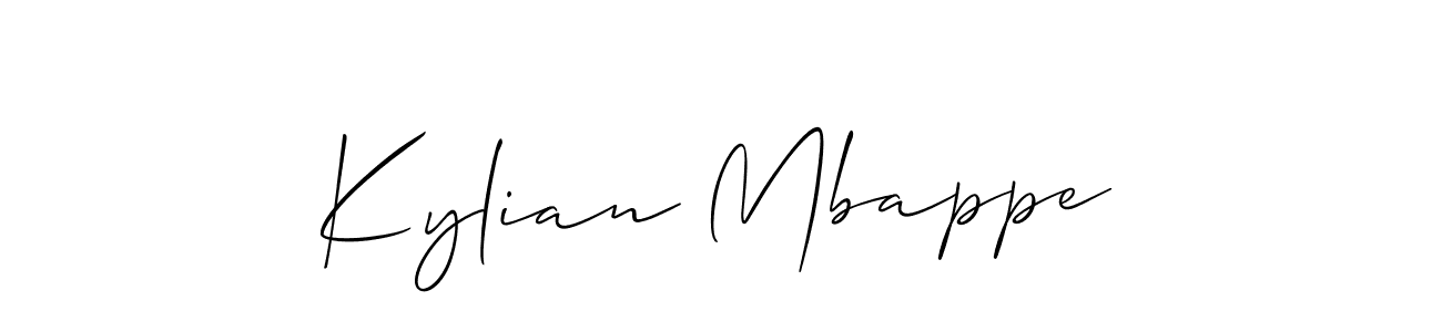 Create a beautiful signature design for name Kylian Mbappe. With this signature (Allison_Script) fonts, you can make a handwritten signature for free. Kylian Mbappe signature style 2 images and pictures png
