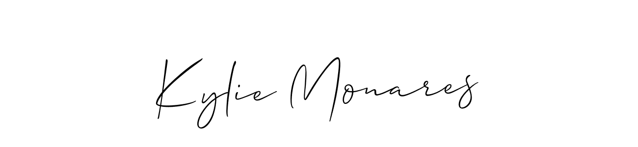 Also we have Kylie Monares name is the best signature style. Create professional handwritten signature collection using Allison_Script autograph style. Kylie Monares signature style 2 images and pictures png