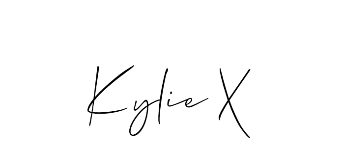 How to make Kylie X name signature. Use Allison_Script style for creating short signs online. This is the latest handwritten sign. Kylie X signature style 2 images and pictures png