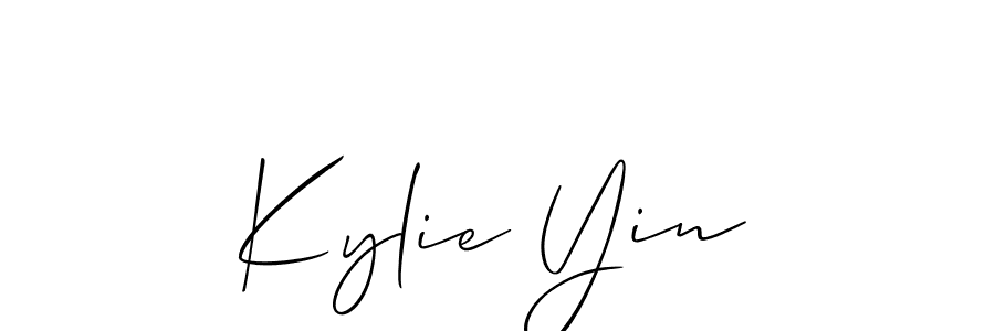 Use a signature maker to create a handwritten signature online. With this signature software, you can design (Allison_Script) your own signature for name Kylie Yin. Kylie Yin signature style 2 images and pictures png