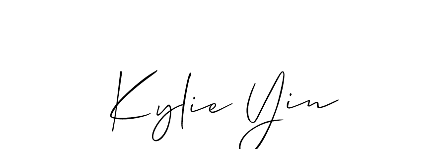 Use a signature maker to create a handwritten signature online. With this signature software, you can design (Allison_Script) your own signature for name Kylie Yin. Kylie Yin signature style 2 images and pictures png