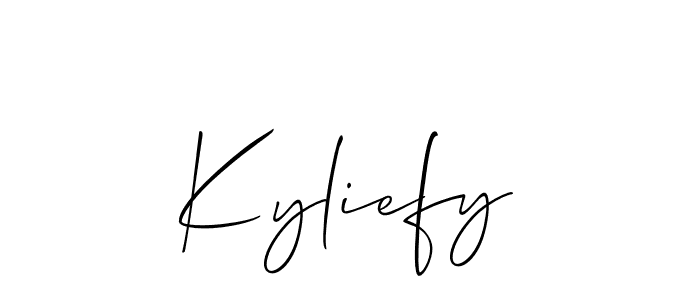 Similarly Allison_Script is the best handwritten signature design. Signature creator online .You can use it as an online autograph creator for name Kyliefy. Kyliefy signature style 2 images and pictures png