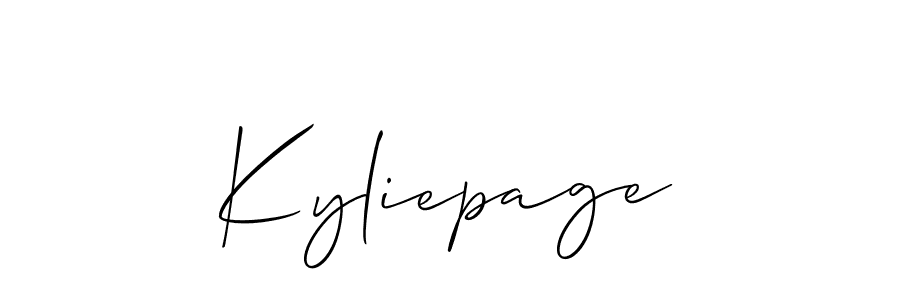 Create a beautiful signature design for name Kyliepage. With this signature (Allison_Script) fonts, you can make a handwritten signature for free. Kyliepage signature style 2 images and pictures png