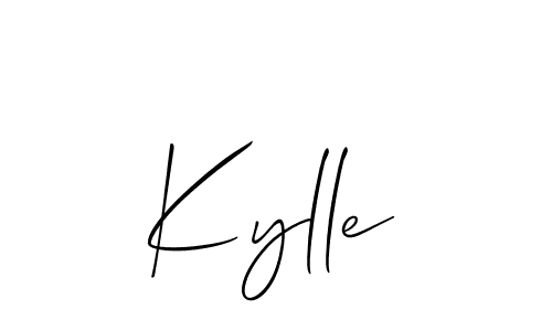 It looks lik you need a new signature style for name Kylle. Design unique handwritten (Allison_Script) signature with our free signature maker in just a few clicks. Kylle signature style 2 images and pictures png