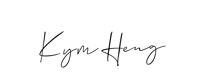 Also we have Kym Heng name is the best signature style. Create professional handwritten signature collection using Allison_Script autograph style. Kym Heng signature style 2 images and pictures png