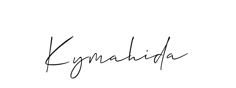 Make a short Kymahida signature style. Manage your documents anywhere anytime using Allison_Script. Create and add eSignatures, submit forms, share and send files easily. Kymahida signature style 2 images and pictures png