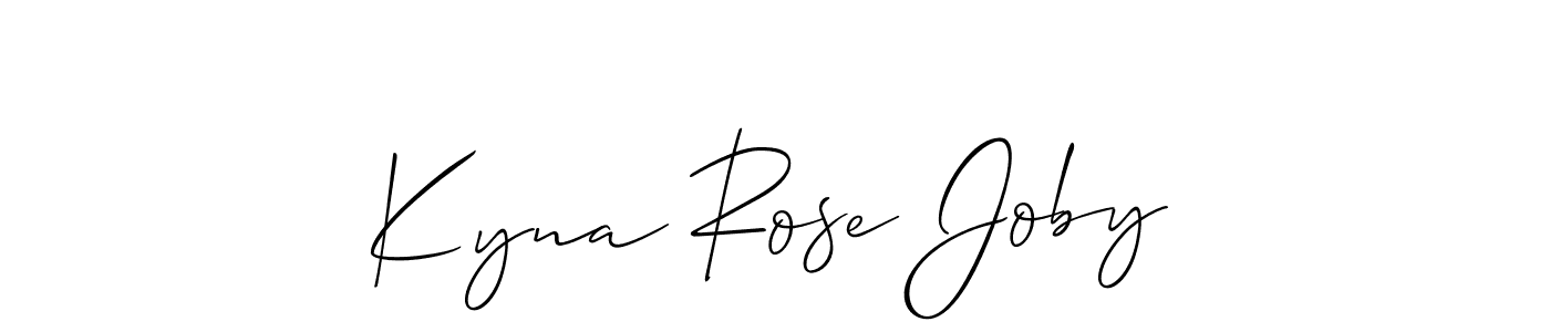 Also we have Kyna Rose Joby name is the best signature style. Create professional handwritten signature collection using Allison_Script autograph style. Kyna Rose Joby signature style 2 images and pictures png