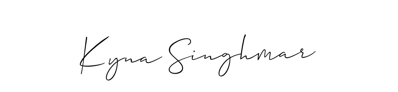 How to Draw Kyna Singhmar signature style? Allison_Script is a latest design signature styles for name Kyna Singhmar. Kyna Singhmar signature style 2 images and pictures png