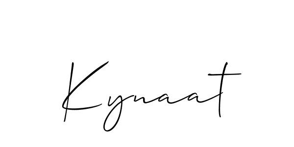Kynaat stylish signature style. Best Handwritten Sign (Allison_Script) for my name. Handwritten Signature Collection Ideas for my name Kynaat. Kynaat signature style 2 images and pictures png