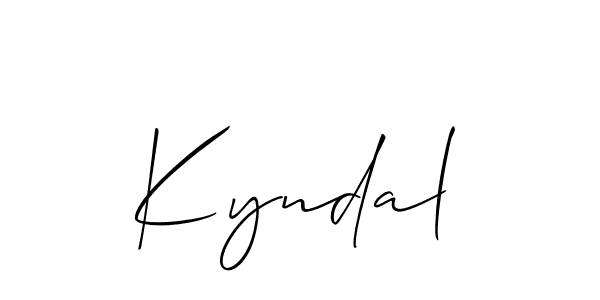 How to make Kyndal signature? Allison_Script is a professional autograph style. Create handwritten signature for Kyndal name. Kyndal signature style 2 images and pictures png