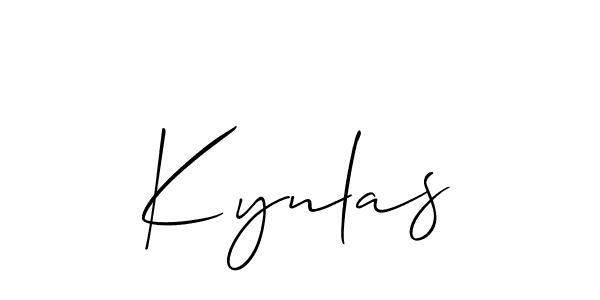 Design your own signature with our free online signature maker. With this signature software, you can create a handwritten (Allison_Script) signature for name Kynlas. Kynlas signature style 2 images and pictures png