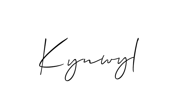 Use a signature maker to create a handwritten signature online. With this signature software, you can design (Allison_Script) your own signature for name Kynwyl. Kynwyl signature style 2 images and pictures png