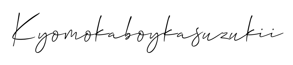 Quickly download Kyomokaboykasuzukii name signature in high-resolution PNG using Allison_Script style. Ready to insert into PDFs and online applications. Kyomokaboykasuzukii signature style 2 images and pictures png