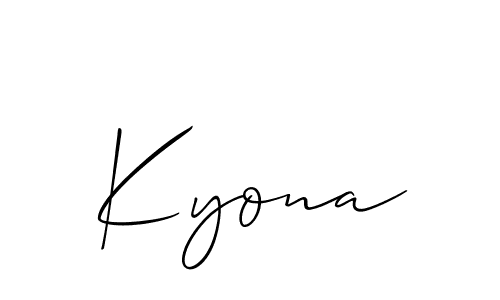 Create a beautiful signature design for name Kyona. With this signature (Allison_Script) fonts, you can make a handwritten signature for free. Kyona signature style 2 images and pictures png