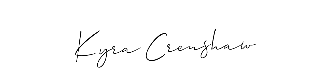 How to Draw Kyra Crenshaw signature style? Allison_Script is a latest design signature styles for name Kyra Crenshaw. Kyra Crenshaw signature style 2 images and pictures png