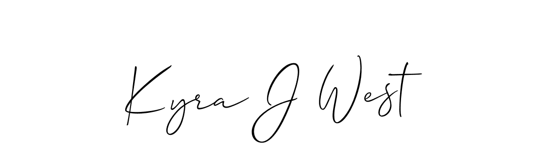 How to make Kyra J West signature? Allison_Script is a professional autograph style. Create handwritten signature for Kyra J West name. Kyra J West signature style 2 images and pictures png