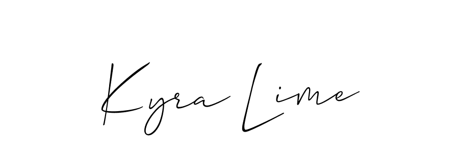 Allison_Script is a professional signature style that is perfect for those who want to add a touch of class to their signature. It is also a great choice for those who want to make their signature more unique. Get Kyra Lime name to fancy signature for free. Kyra Lime signature style 2 images and pictures png