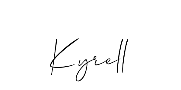 Create a beautiful signature design for name Kyrell. With this signature (Allison_Script) fonts, you can make a handwritten signature for free. Kyrell signature style 2 images and pictures png