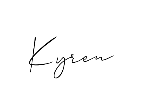 Best and Professional Signature Style for Kyren. Allison_Script Best Signature Style Collection. Kyren signature style 2 images and pictures png