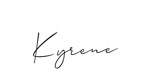 Design your own signature with our free online signature maker. With this signature software, you can create a handwritten (Allison_Script) signature for name Kyrene. Kyrene signature style 2 images and pictures png