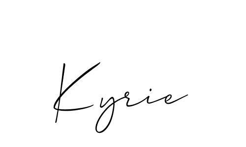 Design your own signature with our free online signature maker. With this signature software, you can create a handwritten (Allison_Script) signature for name Kyrie. Kyrie signature style 2 images and pictures png