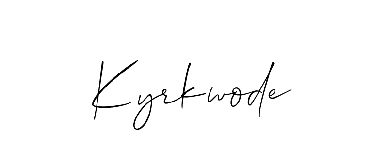 Kyrkwode stylish signature style. Best Handwritten Sign (Allison_Script) for my name. Handwritten Signature Collection Ideas for my name Kyrkwode. Kyrkwode signature style 2 images and pictures png