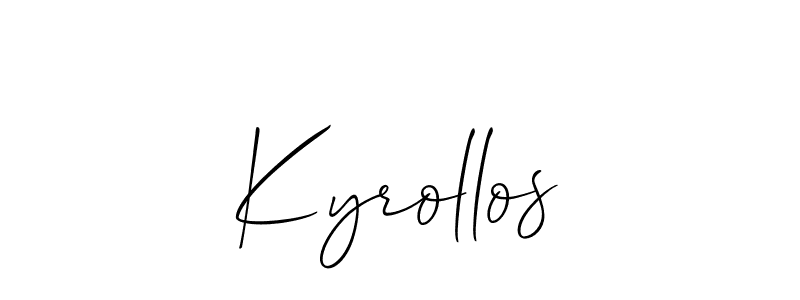 You can use this online signature creator to create a handwritten signature for the name Kyrollos. This is the best online autograph maker. Kyrollos signature style 2 images and pictures png