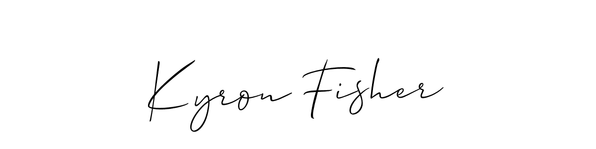 How to make Kyron Fisher signature? Allison_Script is a professional autograph style. Create handwritten signature for Kyron Fisher name. Kyron Fisher signature style 2 images and pictures png