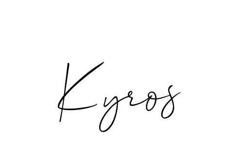 Best and Professional Signature Style for Kyros. Allison_Script Best Signature Style Collection. Kyros signature style 2 images and pictures png