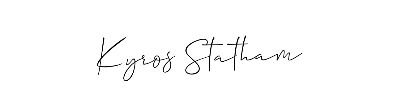 You can use this online signature creator to create a handwritten signature for the name Kyros Statham. This is the best online autograph maker. Kyros Statham signature style 2 images and pictures png