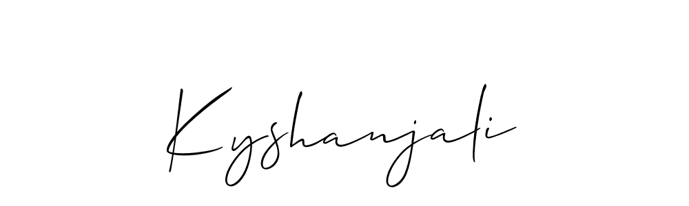 Make a short Kyshanjali signature style. Manage your documents anywhere anytime using Allison_Script. Create and add eSignatures, submit forms, share and send files easily. Kyshanjali signature style 2 images and pictures png