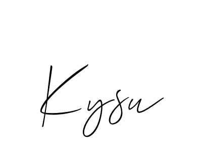 Allison_Script is a professional signature style that is perfect for those who want to add a touch of class to their signature. It is also a great choice for those who want to make their signature more unique. Get Kysu name to fancy signature for free. Kysu signature style 2 images and pictures png