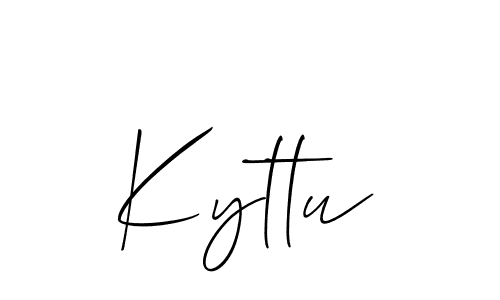 Kyttu stylish signature style. Best Handwritten Sign (Allison_Script) for my name. Handwritten Signature Collection Ideas for my name Kyttu. Kyttu signature style 2 images and pictures png