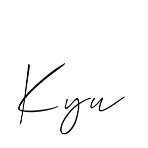 Make a beautiful signature design for name Kyu. Use this online signature maker to create a handwritten signature for free. Kyu signature style 2 images and pictures png