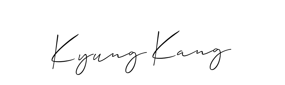 if you are searching for the best signature style for your name Kyung Kang. so please give up your signature search. here we have designed multiple signature styles  using Allison_Script. Kyung Kang signature style 2 images and pictures png
