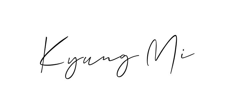 How to make Kyung Mi name signature. Use Allison_Script style for creating short signs online. This is the latest handwritten sign. Kyung Mi signature style 2 images and pictures png