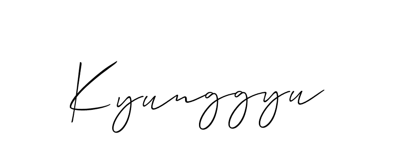 Make a short Kyunggyu signature style. Manage your documents anywhere anytime using Allison_Script. Create and add eSignatures, submit forms, share and send files easily. Kyunggyu signature style 2 images and pictures png