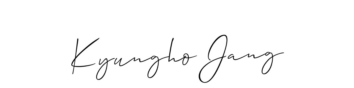 Create a beautiful signature design for name Kyungho Jang. With this signature (Allison_Script) fonts, you can make a handwritten signature for free. Kyungho Jang signature style 2 images and pictures png