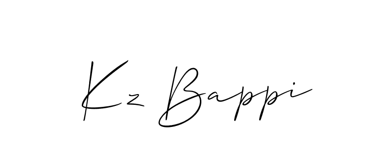 Allison_Script is a professional signature style that is perfect for those who want to add a touch of class to their signature. It is also a great choice for those who want to make their signature more unique. Get Kz Bappi name to fancy signature for free. Kz Bappi signature style 2 images and pictures png