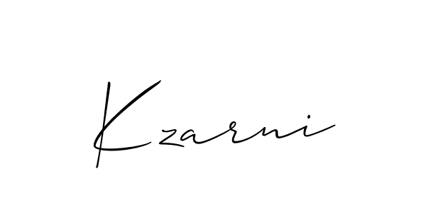 You should practise on your own different ways (Allison_Script) to write your name (Kzarni) in signature. don't let someone else do it for you. Kzarni signature style 2 images and pictures png