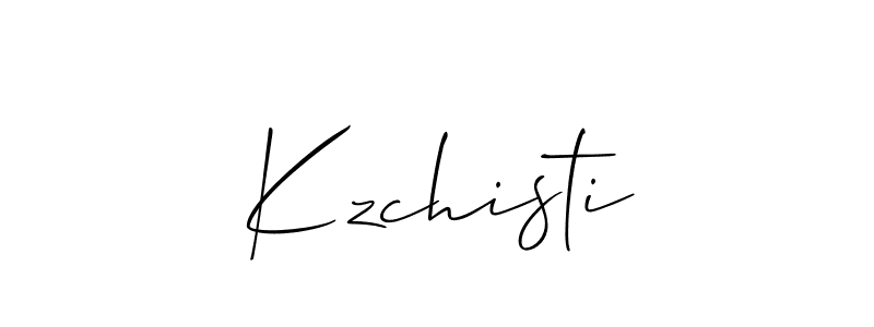 Kzchisti stylish signature style. Best Handwritten Sign (Allison_Script) for my name. Handwritten Signature Collection Ideas for my name Kzchisti. Kzchisti signature style 2 images and pictures png