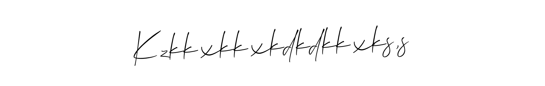 Best and Professional Signature Style for Kzkkxkkxkdkdkkxks,s. Allison_Script Best Signature Style Collection. Kzkkxkkxkdkdkkxks,s signature style 2 images and pictures png