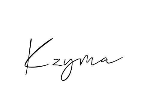 How to make Kzyma signature? Allison_Script is a professional autograph style. Create handwritten signature for Kzyma name. Kzyma signature style 2 images and pictures png